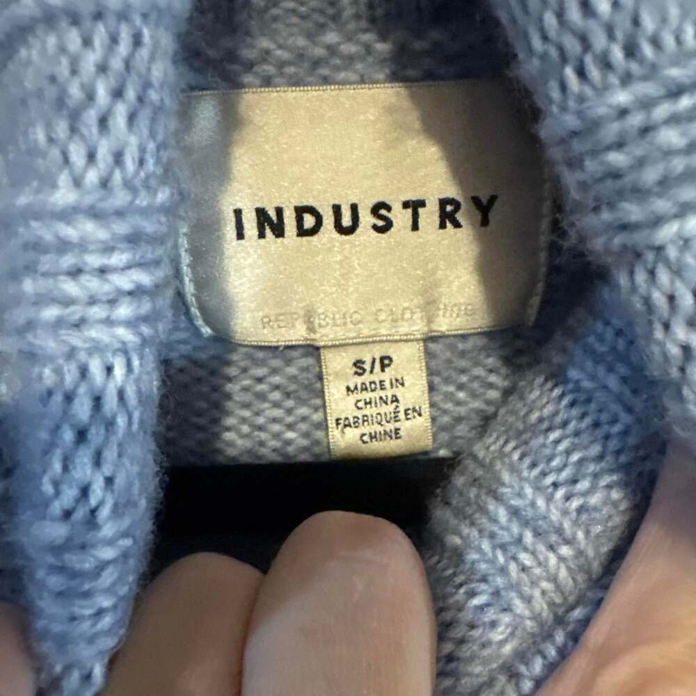 Industrie Women's Heather Blue Turtleneck sweater - Picture 3 of 3